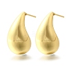 Rack Plating Brass Twist Teardrop Stud Earrings for Women LS-EJEW-K247-02G-3