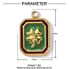 304 Stainless Steel Enamel Charms STAS-OY001-94G-2
