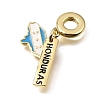 Brass Enamel European Dangle Charm KK-CBAA632-24G-2