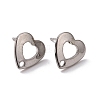 Non-Tarnish 201 Stainless Steel Stud Earring Findings X-STAS-K241-17P-1