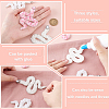 3Pcs 3 Colors Snake Polyester Embroidered Cloth Patch PATC-GA0001-88-3