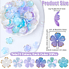 120Pcs 6 Colors Acrylic Bead Caps OACR-BM0001-11A-2