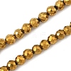 Electroplate Synthetic Magnetic Hematite Beads Strands G-A263-B01-02-2