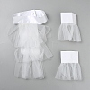 Polyester Detachable Tulle Ruffle Collar & Sleeves Set DIY-WH0683-24-1