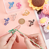 7Pcs 7 Colors Iron Yarn Guide Finger Holders AJEW-PH0011-76-3
