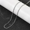 2MM Women's 304 Stainless Steel Twisted Chain Necklaces NJEW-A067-02P-3