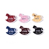 Printed Opaque Acrylic Beads OACR-Q198-03-2