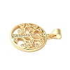 Brass Micro Pave Cubic Zirconia Pendants KK-D357-02A-G-2