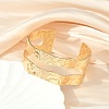 Rack Plating Brass Open Cuff Bangle for Women BJEW-A137-01G-1