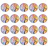 Half Round/Dome Tree Pattern Glass Flatback Cabochons for DIY Projects GGLA-YW0001-14J-1