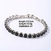 Hip-hop Brass Micro Cubic Zirconia Link Chain Bracelets for Men and Women FX8797-27-1