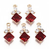Brass Micro Pave Cubic Zirconia Links KK-R111-012-A02-1
