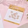 10Pcs Brass Micro Pave Clear Cubic Zirconia and ABS Imitation Pearl Pendants KK-BBC0023-98-6