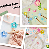 SUNNYCLUE 8Pcs 4 Colors Flower Silicone Beads Knitting Needle Protectors/Knitting Needle Stoppers DIY-SC0023-91-5