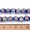 Handmade Foil Glass Beads Strands FOIL-N033-04B-4