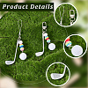 2Pcs 2 Styles Golf Plastic & Alloy Pendant Decorations HJEW-BM0001-40-5