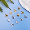 12Pcs 430 Stainless Steel Small Flower Pendants JX238A-4