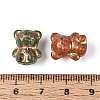Picasso Baking Paint and Golden Metal Enlaced Glass Beads DGLA-T004-45M-3