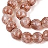 Transparent Half Spray Painted Glass Beads Strands GLAA-Q110-02A-08-3