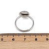 304 Stainless Steel Cuff Ring Components STAS-D372-05P-01B-3