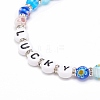 Word Lucky Bracelet BJEW-JB08584-03-4