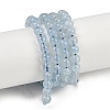 Natural Aquamarine Beads Strands G-P342-10-4mm-A-6