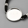 Black Faux Suede Cord Bracelet Making BJEW-WH0816-017P-2