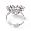 304 Stainless Steel Rings Heart Adjustable Ring for Women RJEW-E055-01P-3