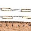 5MM Duo Tone 304 Stainless Steel Textured Paperclip Chain Necklaces for Women Men SA-CBA37BC-20GP-5