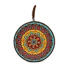 Flat Round with Mandala Pattern Ceramic & Cork Cup Coaster PW-WG69E59-03-1