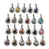 Natural & Synthetic Mixed Gemstone Pendants G-Q158-05P-1