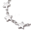 304 Stainless Steel Star Link Chain Bracelet Makings for Women AJEW-TA00028-3