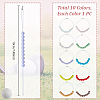 10Pcs 10 Colors Elastic Cords and Glass Golf Beads Count Stroke Score Counter HJEW-DR00088-2