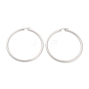 Non-Tarnish Ring 304 Stainless Steel Hoop Earrings for Women Men EJEW-B049-01I-P-1