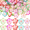 50Pcs 5 Colors Transparent Acrylic Pendants TACR-SC0001-50-1
