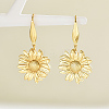 Stainless Steel Flower Dangle Earrings PY2290-5