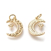 Brass Micro Pave Cubic Zirconia Pendants X-KK-M209-01G-2