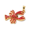 Brass Enamel Pendants LS-KK-Z124-01G-03-2
