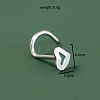 304 Stainless Steel Heart Fishtail Nose Rings WG9BB1A-04-1