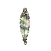Natural Paua Shell Pendants SSHEL-WH0003-02-1