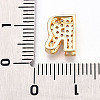 Brass Micro Pave Cubic Zirconia Charms KK-N254-217G-R-3