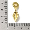 Rack Plating Brass Pave Clear Cubic Zirconia European Dangle Charms KK-H485-22G-3