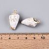 Electroplated Natural Shell Pendants BSHE-Q020-07-4