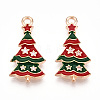 Christmas Theme Alloy Enamel Pendants ENAM-N056-403B-1