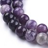 Natural Lepidolite/Purple Mica Stone Beads Strands X-G-K415-8mm-4