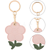 1Pc PU Leather Pendants Keychain KEYC-SP0001-47B-7