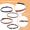 SUPERFINDINGS 4Pcs 4 Style Imitation Leather Southwestern Cowboy Hat Band FIND-FH0006-53-4