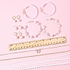 Plastic Imitation Pearl & Shell Pearl Earrings SJEW-FS0001-02-5
