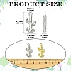 8Pcs 2 Colors Brass Micro Pave Cubic Zirconia Pendants KK-CJ0003-13-2