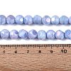 Ombre Effect Dyed Electroplate Opaque Glass Beads Strands EGLA-Q130-01A-05-5
